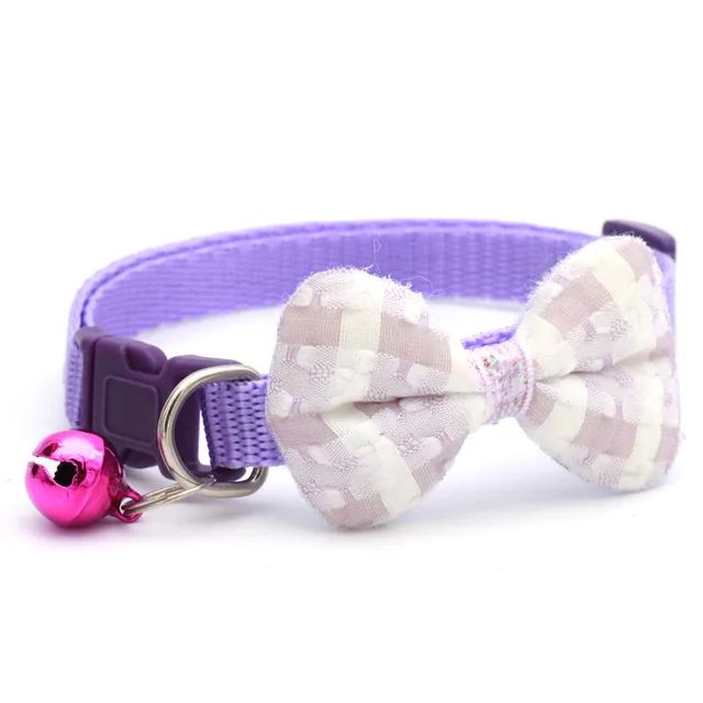 Cute Bow Pet Collar With Bell For Cats & Puppies