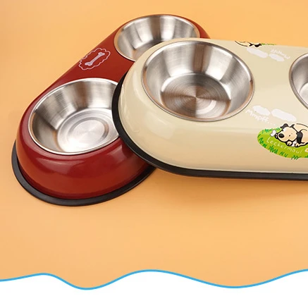 Stainless Steel Water & Food Bowl - Non Slip Rubber Base