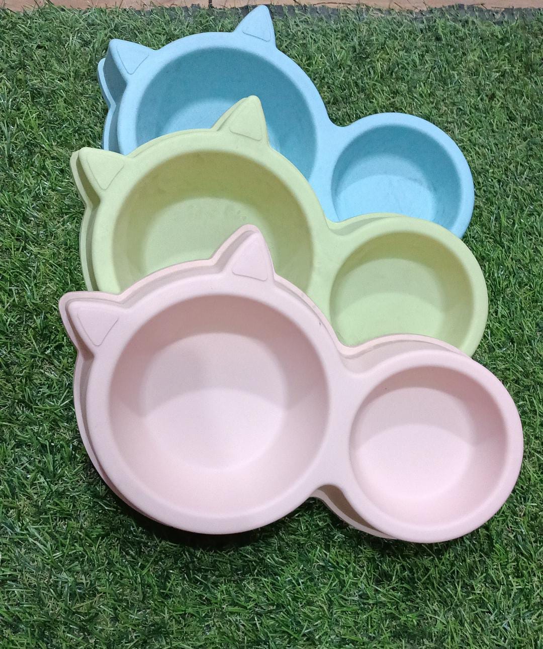 NEW DOUBLE CAT FACE BOWL