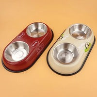 DOUBLE ROUND STEEL BOWL ( L )