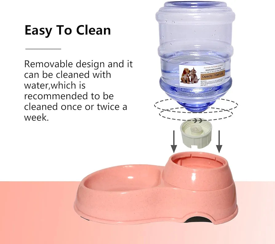 Automatic Water Dispenser For Cats & Dogs - With Large Water Bottle 3.8L