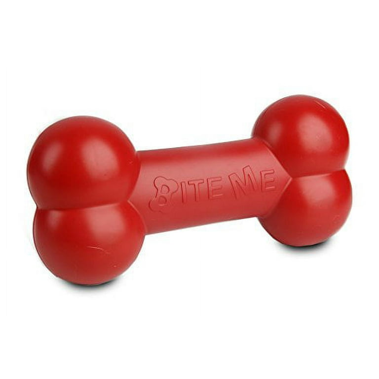 Dougez Red Bone Dog Chew Toy Made of Rubber