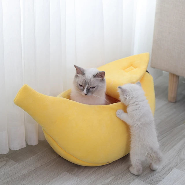 Banana Peel Cat Bed - Nap & Play