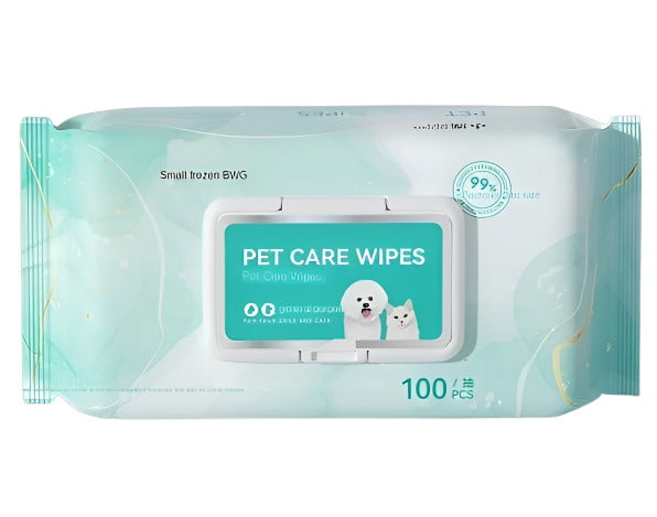 Pet Care Wipes - Cleaning Wipes for Pets - 100 Pieces