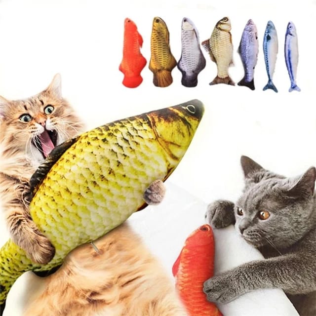 Rechargeable Fish Toy for Cats & Puppies  - Dancing Wiggle Pet Chewing Toy