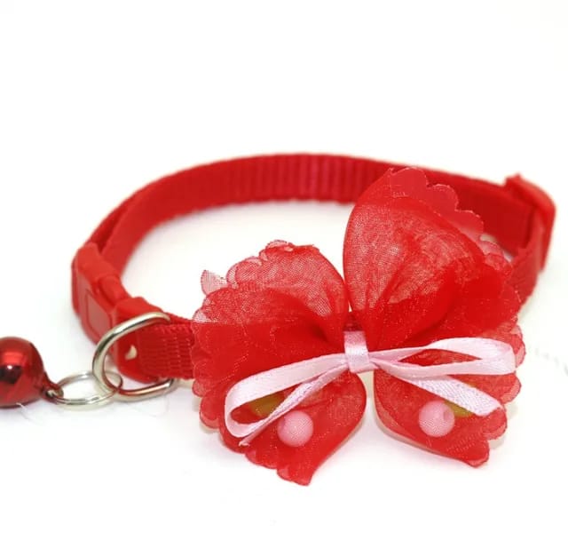 Cute Bow Collar With Bell For Cats & Puppies