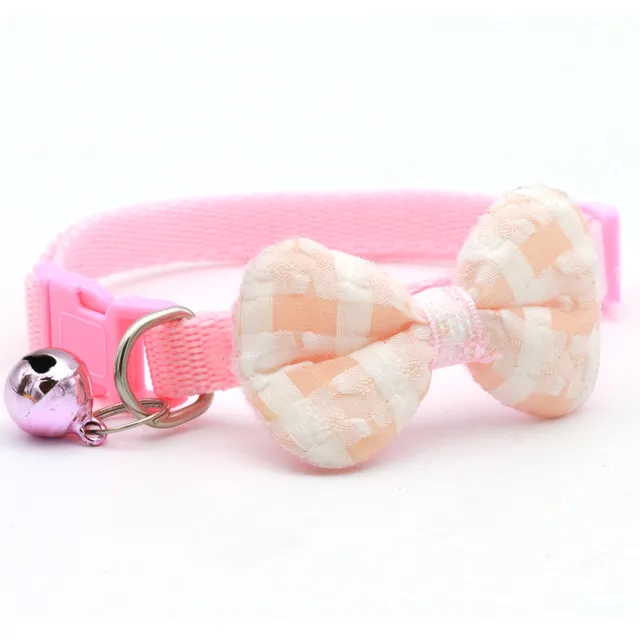 Cute Bow Pet Collar With Bell For Cats & Puppies