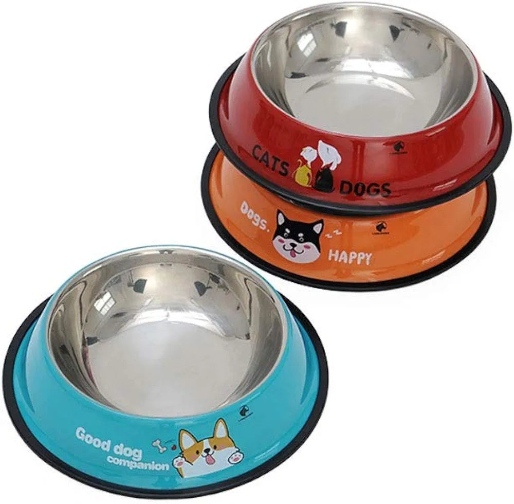 Feeding Bowl For Pets - Printed Stainless Steel