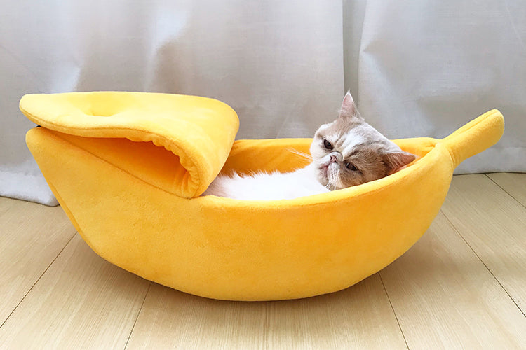 Banana Peel Cat Bed - Nap & Play