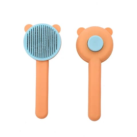 Cute Pet Grooming Comb for Cats & Dogs - Self Cleaning