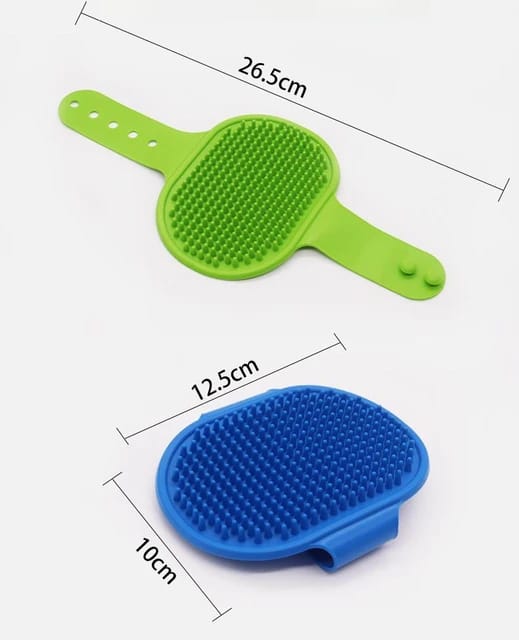 PET BRUSH With Adjustable Wrist Strap For Grooming & Bathing