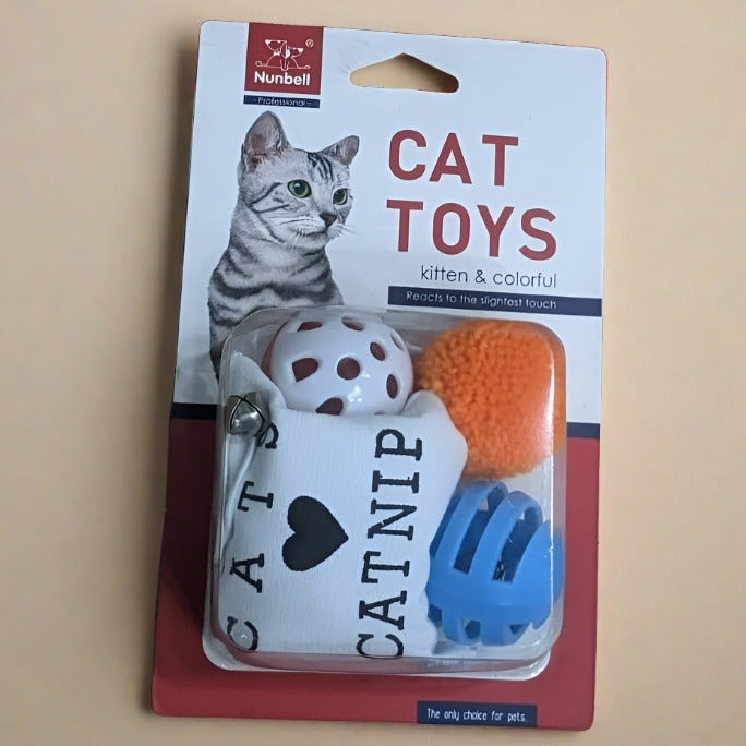 Nunbell Cat Toys with Catnip- Pack of 4 Toys