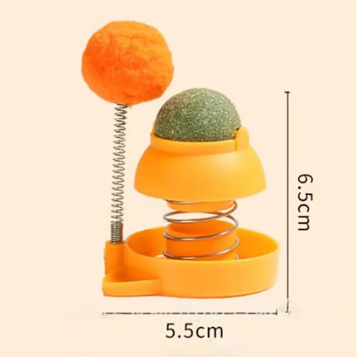 Catnip Ball Toy with  Sticky Base